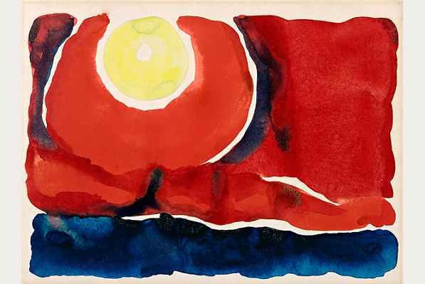 نمایش نقاشی های آبرنگ جورجیو اوکیف در موزه اوکیف 